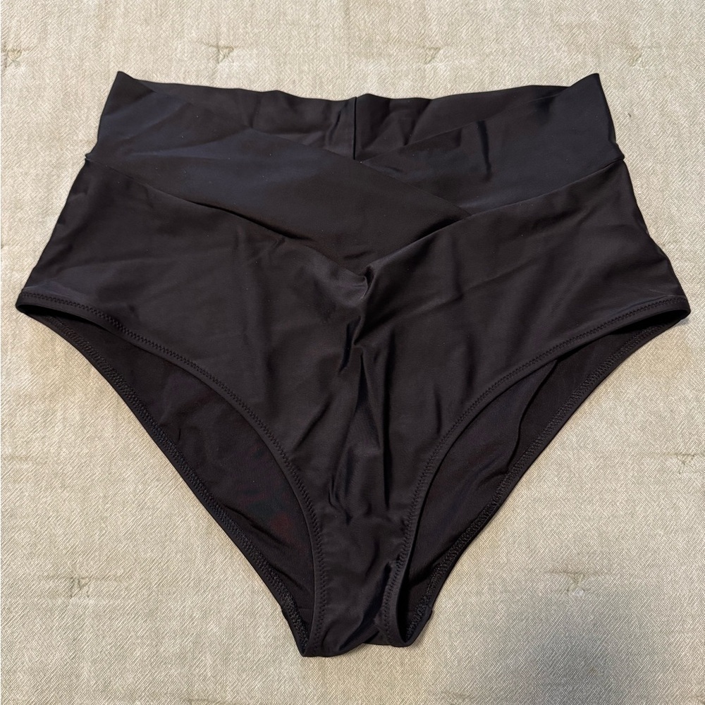 Aerie High-Waisted Crossover Bikini Bottoms
